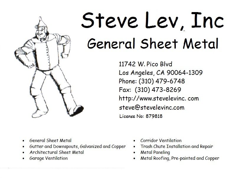 Steve Lev Inc General Sheet Metal